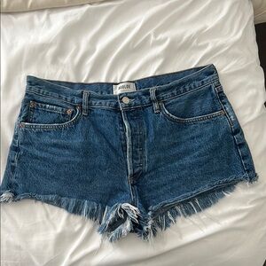 Agolde Blue Jean Cut-Off Shorts